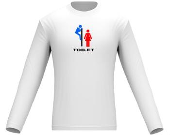 Pánské tričko dlouhý rukáv Toilet