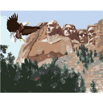 Zuty - Malování podle čísel - OREL U MOUNT RUSHMORE (D. RUSTY RUST), 80x100 cm, vypnuté plátno na rá (HRAmmb02865nad)