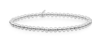 Sparkling Jewels Stříbrný kuličkový náramek pro ženy Saturn SB-S-4MM-ADD