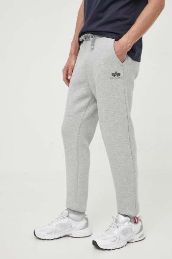 Tepláky Alpha Industries Basic Jogger SL šedá barva, 116370.17-grey