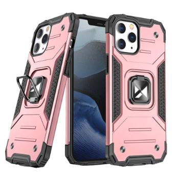 MG Ring Armor plastový kryt na iPhone 14 Pro Max, ružový