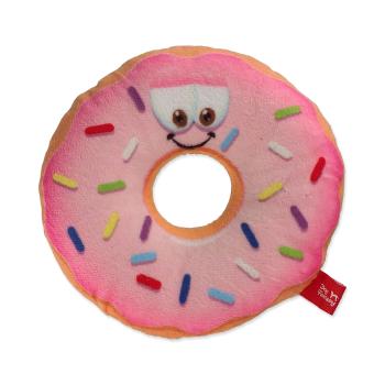 Dog Fantasy Hračka donut s obličejem růžový 12 cm