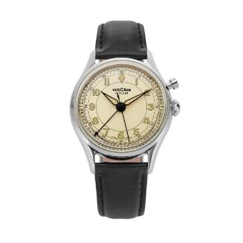 Vulcain Cricket Classique 36 mm - Eggshell - Black Plain