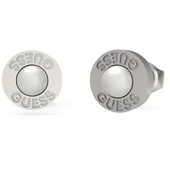 Guess Ocelové náušnice s umělou perlou Edgy Styles JUME04067JWSTWIT/U