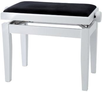 GEWA Piano Bench Deluxe Dřevěná stolička ke klavíru White Matt