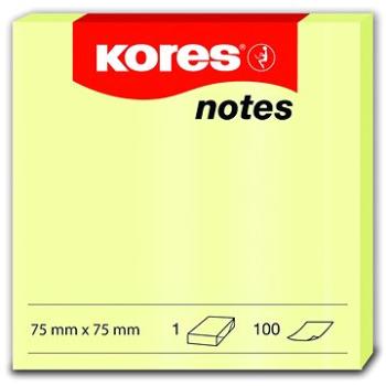 KORES 75 x 75 mm, 100 lístků, žlutý (1318/9000010)