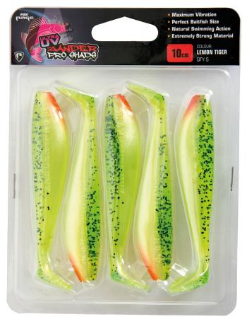 Fox rage gumová nástraha zander pro ultra uv lemontiger-10 cm 5 kusu