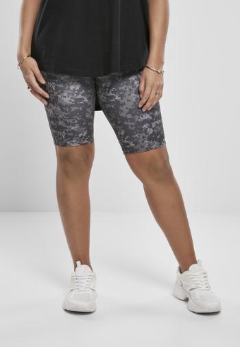 Urban Classics Ladies High Waist Camo Tech Cycle Shorts dark digital camo - XL