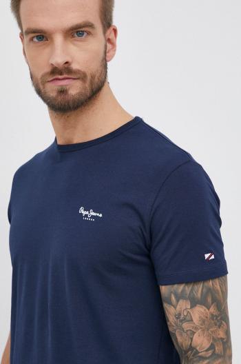 Tričko Pepe Jeans Original Basic 3 tmavomodrá barva, hladké