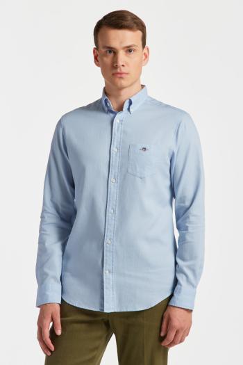 KOŠILE GANT REG HONEYCOMB TEXTURE WEAVE SHIRT MUTED BLUE