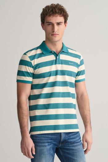 POLOKOŠILE GANT HEAVY WASHED STRIPED POLO OCEAN TURQUOSIE