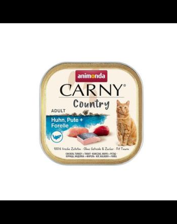 ANIMONDA Carny Country Adult Chicken&amp;Turkey&amp;Trout 100 g Hrana pisici, cu pui, curcan si pastrav