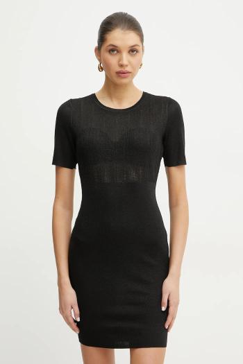 Šaty Armani Exchange čierna farba, mini, priliehavá, XW001183 AF11957