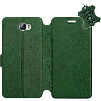 Flip pouzdro na mobil Huawei Y5 II - Zelené - kožené -   Green Leather (5903226526154)