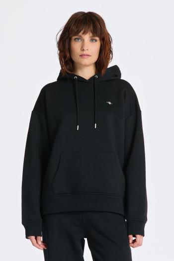 MIKINA GANT REL SHIELD HOODIE BLACK