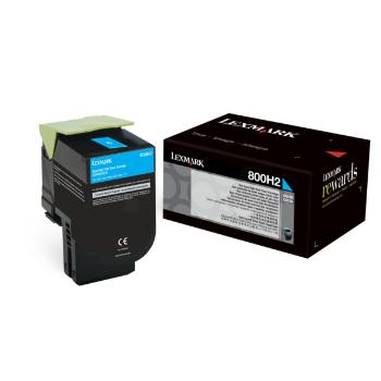 LEXMARK 80C0H20 - originální toner, azurový, 3000 stran