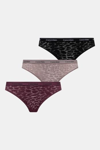 Kalhotky Calvin Klein Underwear 3-pack vínová barva, 000QD5069E