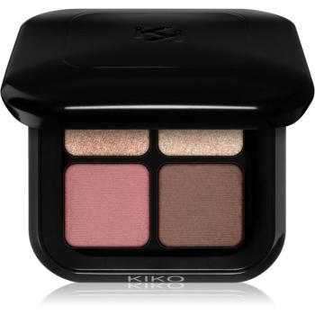 KIKO Milano New Bright Quartet paletka očních stínů odstín 02 Rosy Mauve Variations 3.5 g