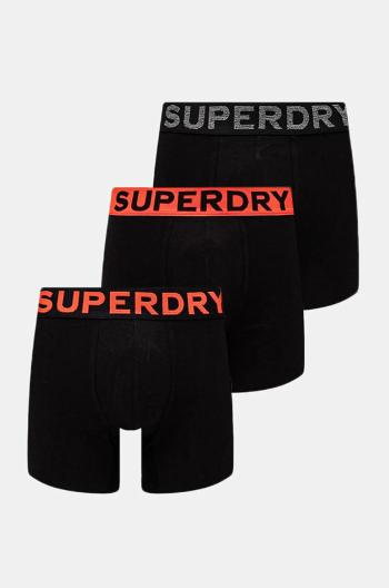 Boxerky Superdry 3-pack pánské, černá barva, M3110452A-13A