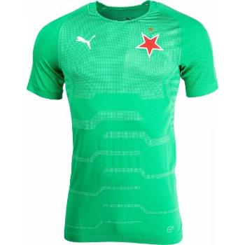 Puma SLAVIA FINAL EVOKNIT TEE GK TEE Pánské brankářské triko, zelená, velikost