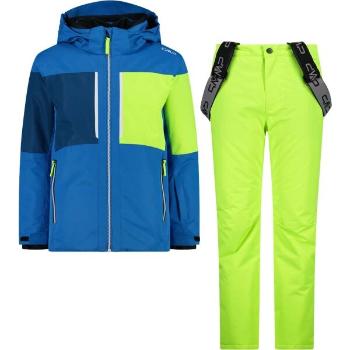 CMP KID SET JACKET AND PANT Chlapecký lyžařský komplet, reflexní neon, velikost