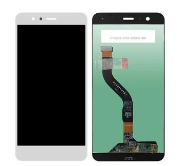 Huawei P10 Lite kompatibilis LCD modul kerettel, OEM jellegű, fehér, Grade S+