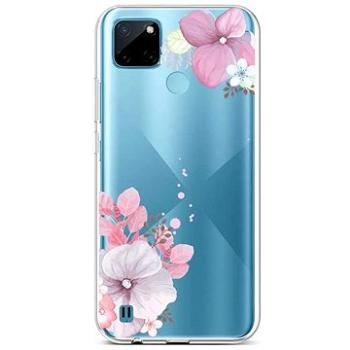 TopQ Kryt Realme C21Y silikon Violet Blossom 69954 (Sun-69954)