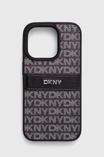 Obal na telefon Dkny iPhone 15 Pro 6.1 černá barva, DKHCP15LPRTHSLK