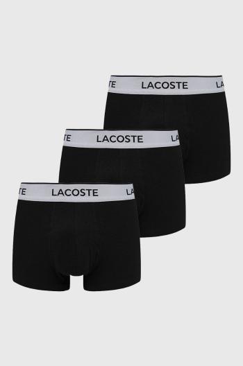 Boxerky Lacoste (3-pack) pánské, černá barva