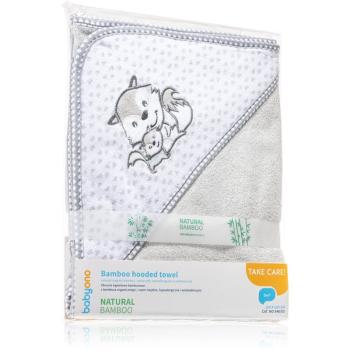 BabyOno Towel Bamboo osuška s kapucí z bambusu Grey 100x100 cm