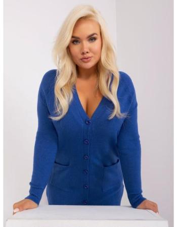 Dámský svetr plus size DAROR tmavě modrý  