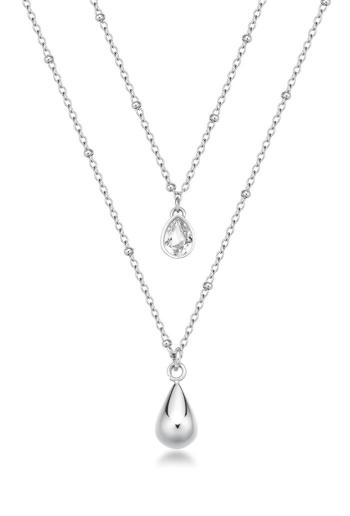 Brosway Dvojitý ocelový náhrdelník Tear Drop Perfect BPC36