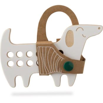 Milin Small Wooden Lacing Toy Daschund aktivity hračka 8 cm x 13 cm x 0,7 cm 1 ks