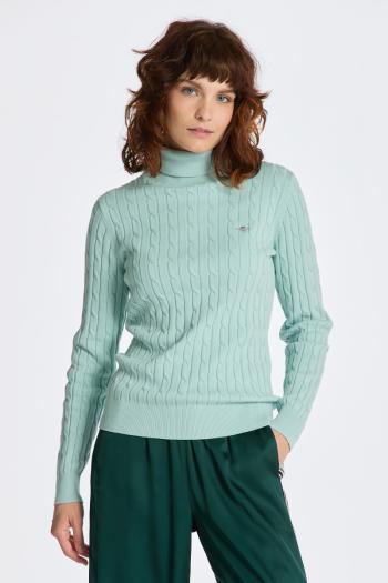 ROLÁK GANT STRETCH COTTON CABLE TURTLENECK IBIZA BLUE