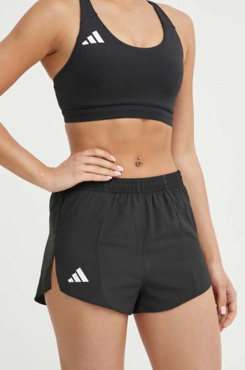 Běžecké šortky adidas Performance Adizero Essentials černá barva, high waist, IN8707