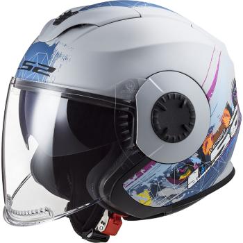 Moto přilba LS2 OF570 Verso Spring Matt Silver Blue  M (57-58)