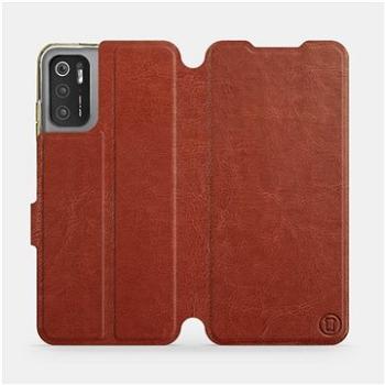 Mobiwear flip pouzdro pro Xiaomi Poco M3 Pro 5G - Brown&Gray (5903516816477)