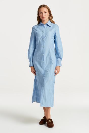 ŠATY GANT REG STRIPE MAXI SHIRT DRESS GENTLE BLUE