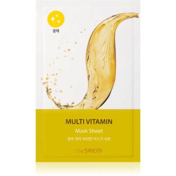 The Saem Bio Solution Multi Vitamin plátýnková maska pro rozjasnění a vitalitu pleti 20 g