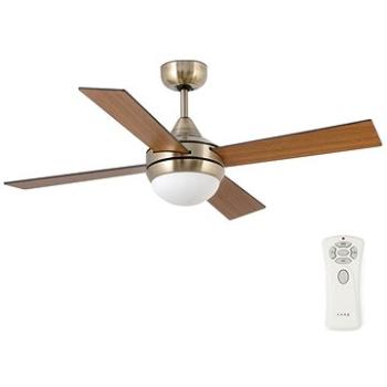 FARO 33705 - Stropní ventilátor ICARIA 2xE27/15W/230V chrom/hnědá (105427)