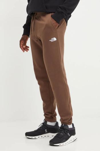 Bavlněné tepláky The North Face Zumu Jogger hnědá barva, s potiskem, NF0A87DE1OI1