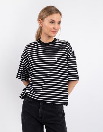 Tričko Carhartt WIP W' S/S Bryna T-Shirt Bryna Stripe, Black/White