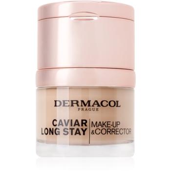 Dermacol Caviar Long Stay dlouhotrvající make-up s výtažky z kaviáru a zdokonalující korektor odstín 4 Tan 30 ml