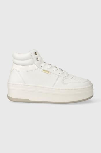 Sneakers boty Guess LINZY bílá barva, FL8LIZ LEA12