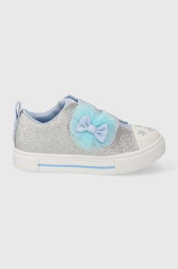 Dětské tenisky Skechers TWINKLE SPARKS GLITTER GEMS stříbrná barva