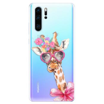 Odolné silikonové pouzdro iSaprio - Lady Giraffe - Huawei P30 Pro