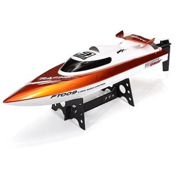 KIK RC Závodní sportovní člun FT-09 2,4 Ghz oranžový (33643)