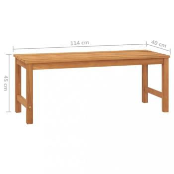 Zahradní lavice teak Dekorhome 114 cm