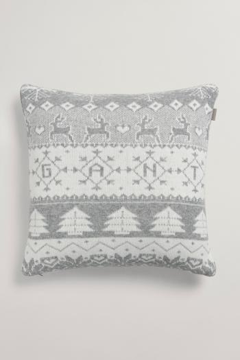 POVLAK NA POLŠTÁŘ GANT HOLIDAY KNIT CUSHION 50X50 GREY MELANGE