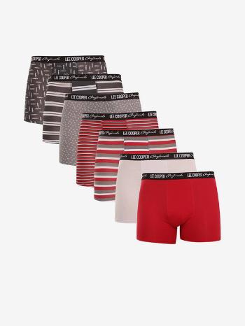 Lee Cooper Boxerky 7 ks Červená